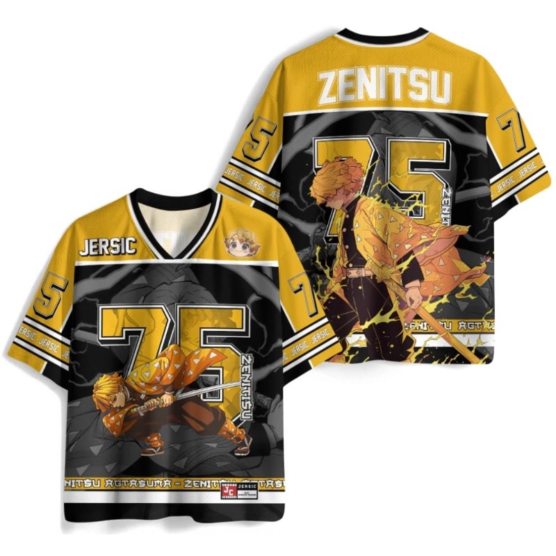Anime Merchandise Online - Новая летняя футболка Demon Slayer Zenitsu