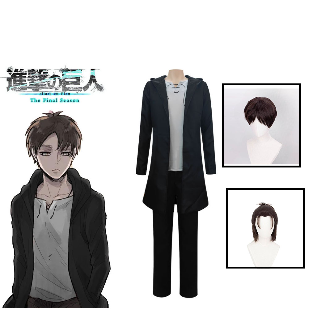 Anime Merchandise Online - Эрен Йегер Косплей Костюм Аниме Титан