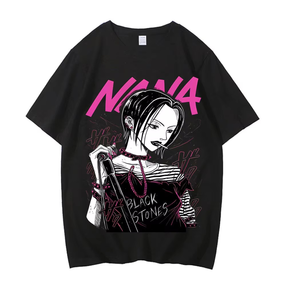 Nana Anime Merchandise - Футболка NANA с аниме-графикой, винтажная, с