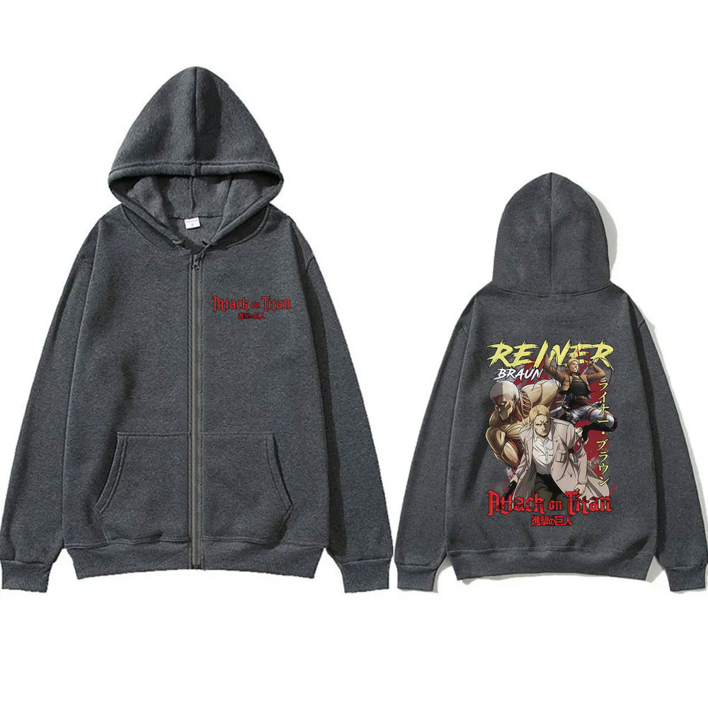 Аниме Атака Титанов Рейнер Бра – обзор и цена Anime Merch Hoodie
