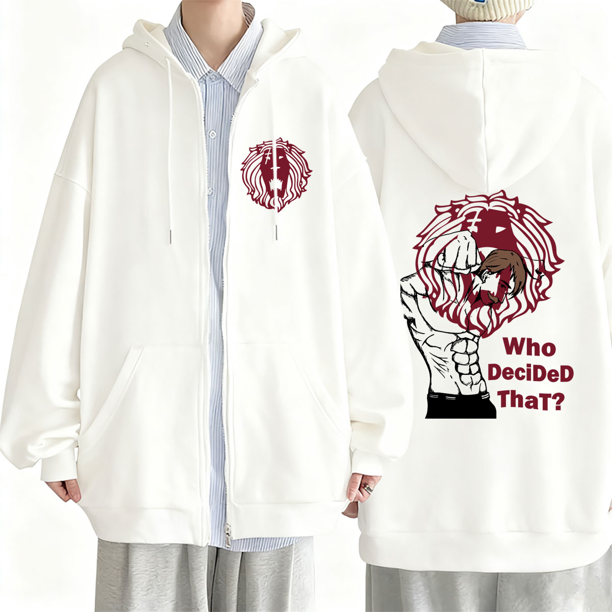 Аниме-худи на молнии «Семь сме – обзор и цена Anime Merch Hoodie
